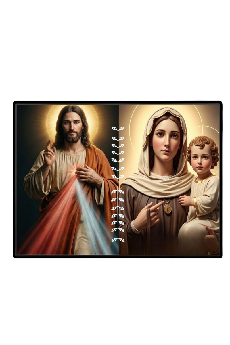 Jesus Lady Of FatimaLaminated Photo - 11x13 Inches, Divine Blessings For Home & Office And Temple Decoration (F16232)