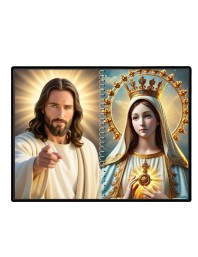 Esus Christ - Blessed Virgin Mary Laminated Photo - 9x11 Inches, Divine Blessings For Home & Office And Temple Decoration (F16430)