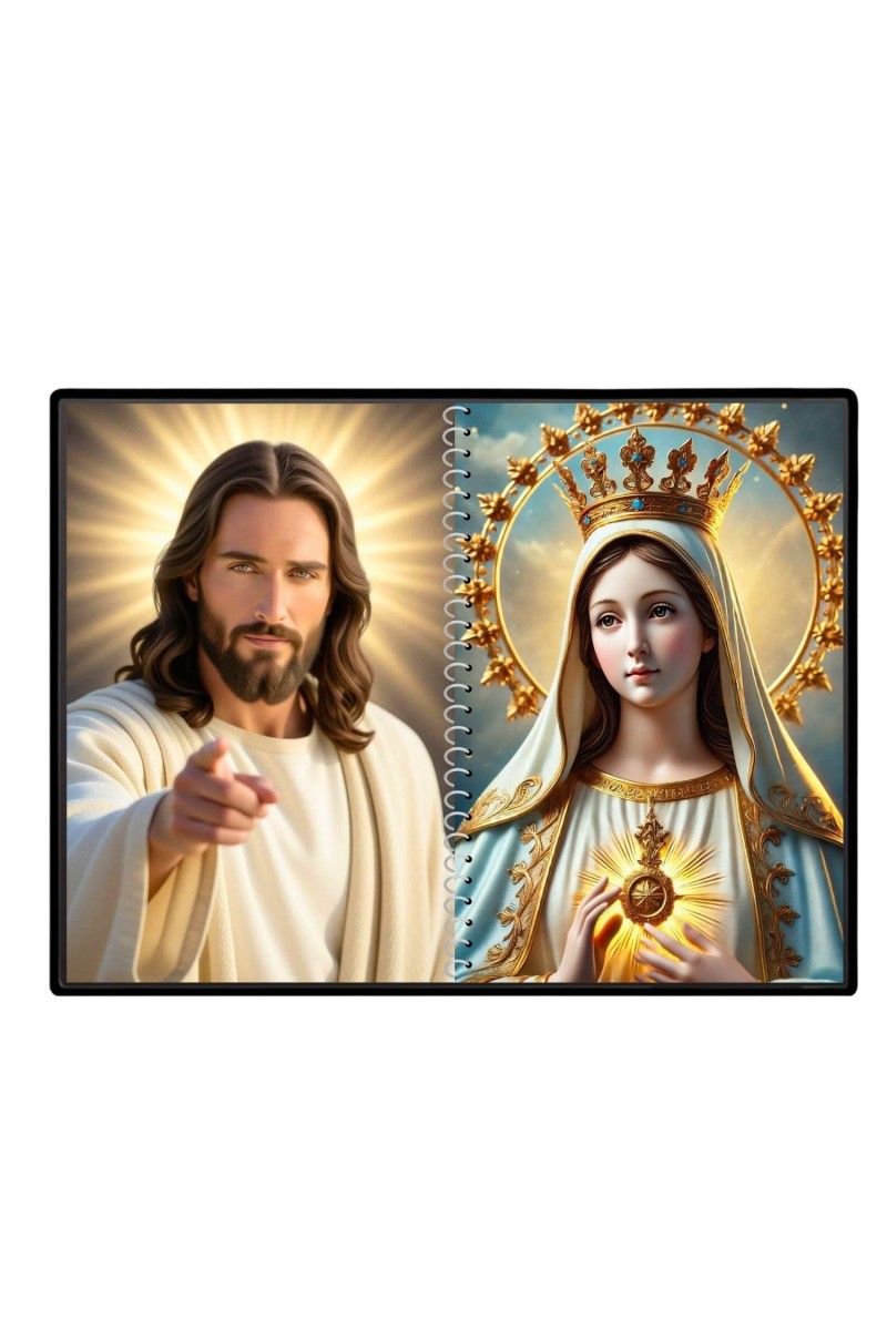 Esus Christ - Blessed Virgin Mary Laminated Photo - 9x11 Inches, Divine Blessings For Home & Office And Temple Decoration (F16430)