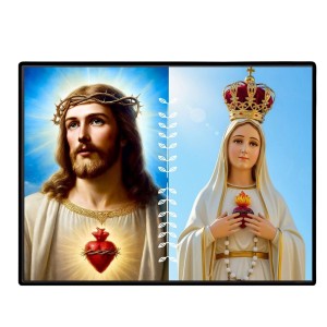 Jesus Virgin Mary Laminated Photo - 7x9 Inches, Divine Blessings For Home & Office And Temple Decoration (F16225) Jesus Virgin Mary Laminated Photo - 7x9 Inches, Divine Blessings For Home & Office And Temple Decoration (F16225)
