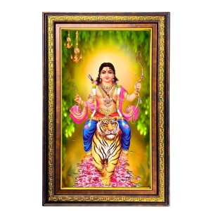 Lord Murugan Digital Golden Balck Color Photo Frame | Hindu Religious Wall Decor | 10x16 Inches - Inspirational Wall Art For Office, Home Decor - Ideal Spiritual Gift (F16727)
