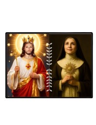 Jesus Christ - Our Lady Of Sorrows Laminated Photo - 13x15 Inches, Divine Blessings For Home & Office And Temple Decoration (F16293)
