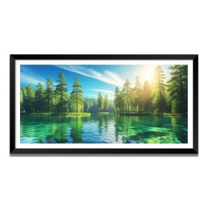 Nature Landscape Floating Frame Scenery Digital Print - (I5721) - 18x36 inch Modern Nature Wall Art for Living Room, Bedroom, Office, Hotels, Drawing Room Nature Landscape Floating Frame Scenery Digital Print - (I5721) - 18x36 inch Modern Nature Wall Art for Living Room, Bedroom, Office, Hotels, Drawing Room