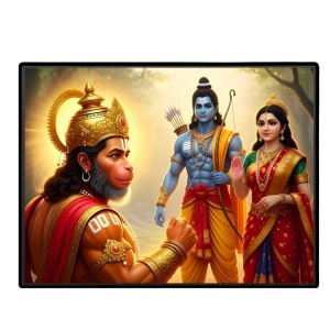 Lord RamSiya Laxman Laminated Photo - 5x7 Inches, Divine Blessings For Home & Office And Temple Decoration (F16112)