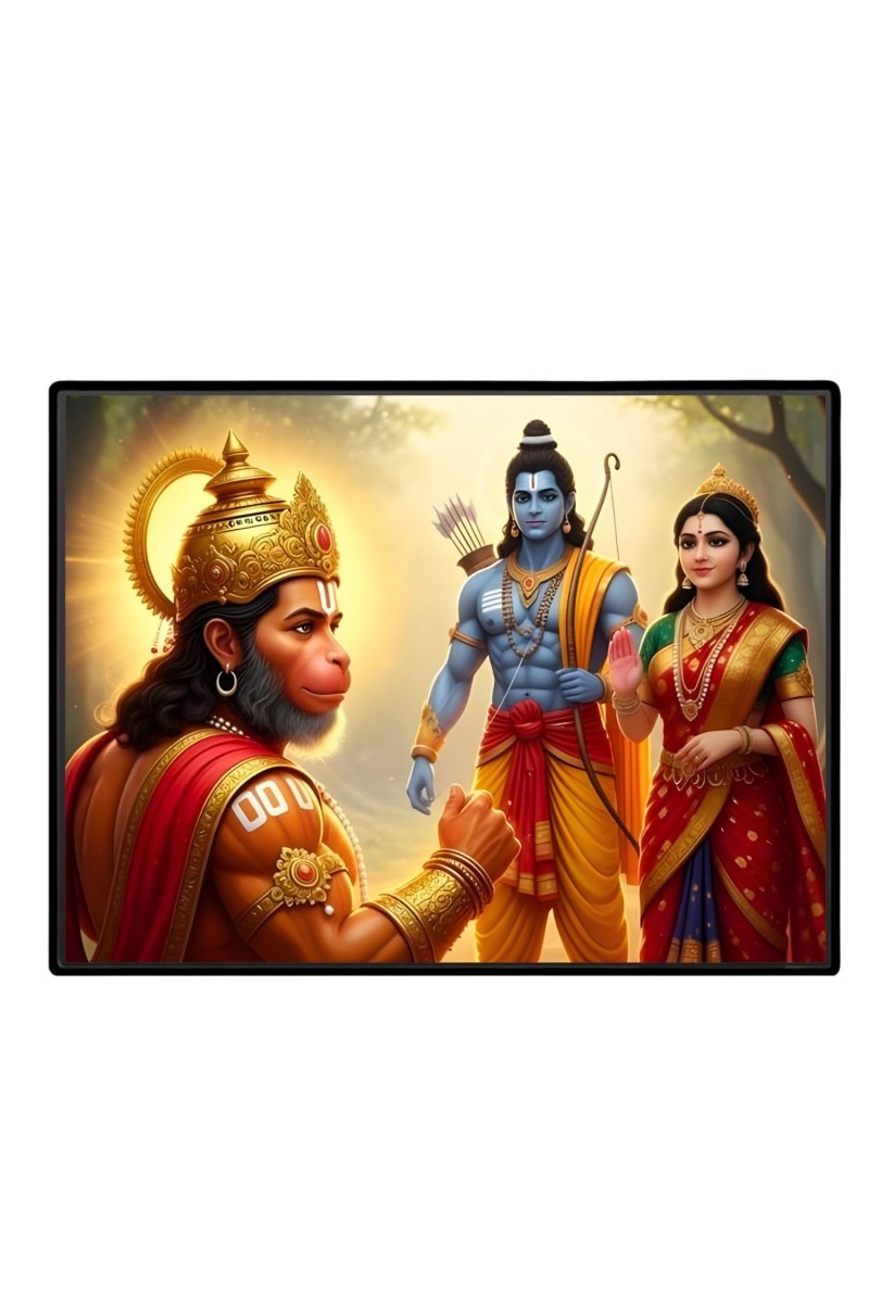 Lord RamSiya Laxman Laminated Photo - 5x7 Inches, Divine Blessings For Home & Office And Temple Decoration (F16112)