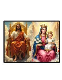 Jesus Christ - Our Lady Of Velankanni Laminated Photo - 11x13 Inches, Divine Blessings For Home & Office And Temple Decoration (F16371)