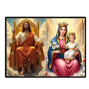 Jesus Christ - Our Lady Of Velankanni Laminated Photo - 11x13 Inches, Divine Blessings For Home & Office And Temple Decoration (F16371)