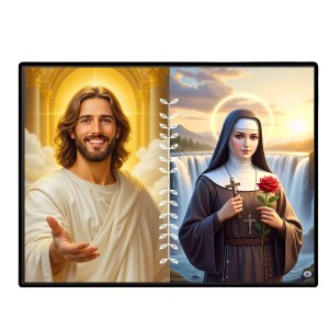 Jesus Christ - St. Therese Of Lisieux Laminated Photo - 13x15 Inches, Divine Blessings For Home & Office And Temple Decoration (F16251)