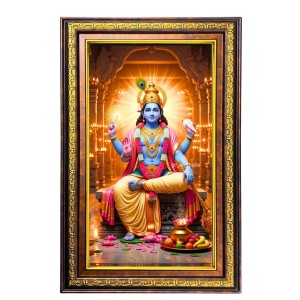 Lord Vishnu Digital Golden Balck Color Photo Frame | Hindu Religious Wall Decor | 16x22 Inches - Inspirational Wall Art For Office, Home Decor - Ideal Spiritual Gift (F16805) Lord Vishnu Digital Golden Balck Color Photo Frame | Hindu Religious Wall Decor | 16x22 Inches - Inspirational Wall Art For Office, Home Decor - Ideal Spiritual Gift (F16805)