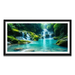 Nature Landscape Floating Frame Scenery Digital Print - (I5806) - 24x36 inch Modern Nature Wall Art for Living Room, Bedroom, Office, Hotels, Drawing Room