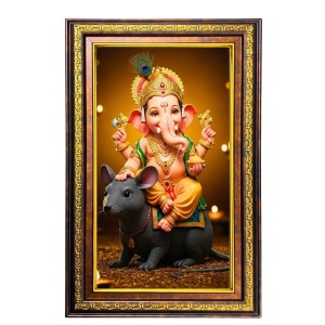 Lord Ganesha Digital Golden Balck Color Photo Frame | Hindu Religious Wall Decor | 12x18 Inches - Inspirational Wall Art For Office, Home Decor - Ideal Spiritual Gift (F16828) Lord Ganesha Digital Golden Balck Color Photo Frame | Hindu Religious Wall Decor | 12x18 Inches - Inspirational Wall Art For Office, Home Decor - Ideal Spiritual Gift (F16828)