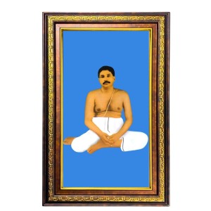 Sri Sri Thakur Anukul Digital Golden Balck Color Photo Frame | Hindu Religious Wall Decor | 10x16 Inches - Inspirational Wall Art For Office, Home Decor - Ideal Spiritual Gift (F16673)