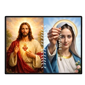 Jesus Christ - Our Lady Of Rosary Laminated Photo - 13x15 Inches, Divine Blessings For Home & Office And Temple Decoration (F16280) Jesus Christ - Our Lady Of Rosary Laminated Photo - 13x15 Inches, Divine Blessings For Home & Office And Temple Decoration (F16280)