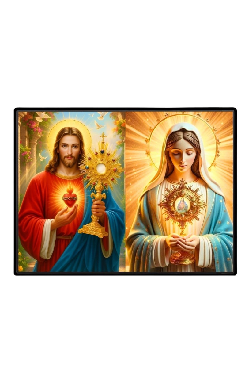 Jesus Christ - Our Lady Of Sorrows Laminated Photo - 5x7 Inches, Divine Blessings For Home & Office And Temple Decoration (F16296)