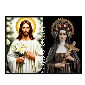Jesus Christ - St. Therese Of Lisieux Laminated Photo - 9x11 Inches, Divine Blessings For Home & Office And Temple Decoration (F16249)