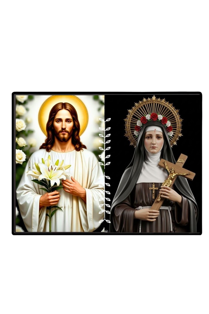 Jesus Christ - St. Therese Of Lisieux Laminated Photo - 9x11 Inches, Divine Blessings For Home & Office And Temple Decoration (F16249)