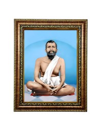 HiTech Sales Sri Sri Ramakrishna Paramahamsadeb Painting for Living Room, Home Decor, Bedroom, Office with PVC Frame & Front Face - Glass (10 x 8 in)