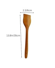 Wood Chapati Turner Spatula | Handmade Wooden Cooking Spoon for Roti, Dosa & Non-Stick Cookware | Natural Kitchen Utensil with Long Handle