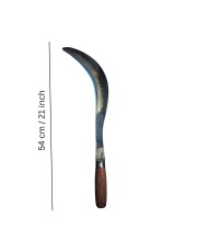 Katari Steel Billhook (Aruval) | Traditional South Indian Iron Knife for Cutting Plants, Vegetables & Agricultural Use