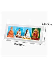 Acrylic Table Photo Stand for Desk,Sri Ramkrishna. Devi sarada ma. Swami vivekananda, Maa kaali Spiritual Photo Frame Stand, Multi Image Display Holder, Transparent Desk Decor for Home, Office & Pooja Room.