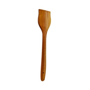 Wood Chapati Turner Spatula | Handmade Wooden Cooking Spoon for Roti, Dosa & Non-Stick Cookware | Natural Kitchen Utensil with Long Handle
