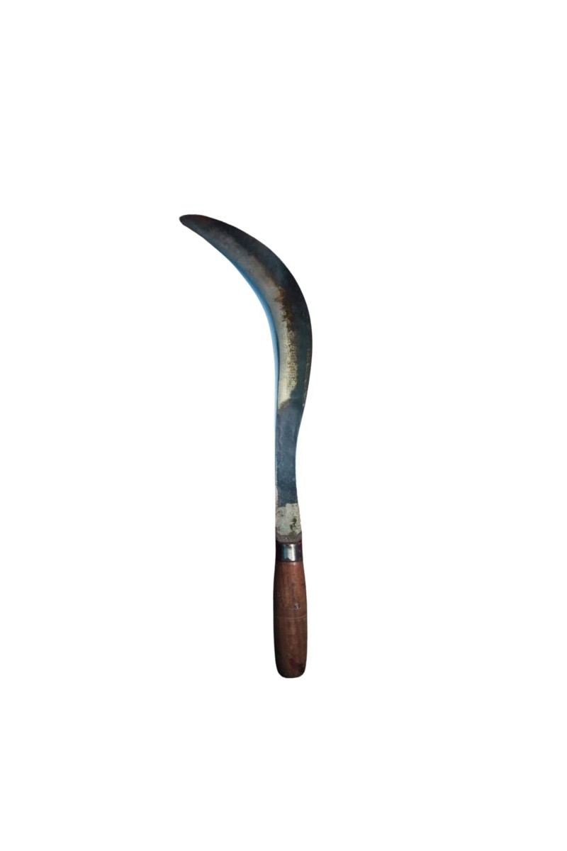 Katari Steel Billhook (Aruval) | Traditional South Indian Iron Knife for Cutting Plants, Vegetables & Agricultural Use