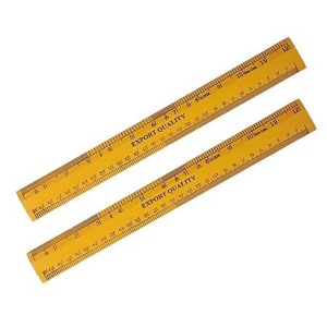 12 inch/30 cm Wooden Ruler Scale for School, Student, Home, Office, Stationery Ruler - set of 2 Measuring scales