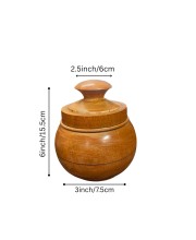 Handcrafted Wooden Jar with Lid | Multipurpose Storage Container for Kitchen, Sugar, salt,dry fruits & Home DÃ©coration (Pack of 4)
