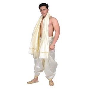 Silk JOR for Groom | Traditional Wedding Gathbandhan Jod with Handcrafted Silk Border | Sacred Jori Cloth for Hindu Marriage Ceremony, Vivah Rituals & Special Occasions