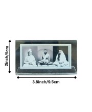 Acrylic Table Photo Black and white Stand with Sri Ramakrishna, Sarada Ma & Swami Vivekananda â€“ Crystal Clear Religious Decorative Frame for Home Temple, Office Desk & Study Table (Black n white)