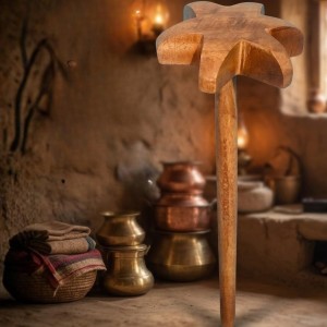 Wooden Dal Ghotni Traditional Hand Masher | Wooden Dal Mathani for Kitchen | Handmade Dal Whisker for Mixing Dal, Kadhi & Curry | Wooden Kitchen Tool Wooden Dal Ghotni Traditional Hand Masher | Wooden Dal Mathani for Kitchen | Handmade Dal Whisker for Mixing Dal, Kadhi & Curry | Wooden Kitchen Tool