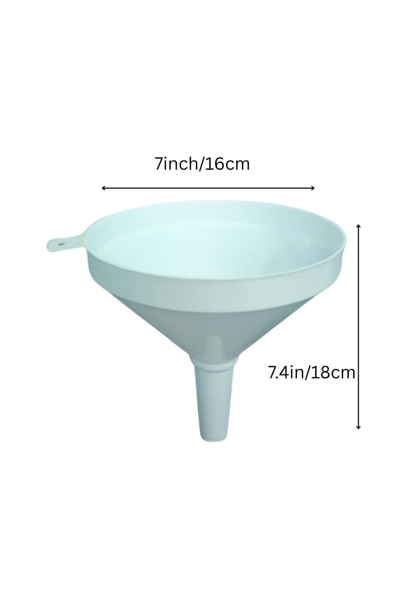Plastic Funnel Set of 2 | Wide Mouth Multipurpose Liquid Transfer Funnel | Food Grade Durable Funnel for Kitchen, Oil, Water, Juice, Bottles| Easy Pour No-Spill Design