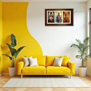 Brahma-Vishnu-Mahesha Photo Frame 10x6 Inch | Glossy Maroon Polystyrene Frame | Divine Wall & Table Decor | Temple Decoration & Gift Item (Pack Of 1) (F20882) Brahma-Vishnu-Mahesha Photo Frame 10x6 Inch | Glossy Maroon Polystyrene Frame | Divine Wall & Table Decor | Temple Decoration & Gift Item (Pack Of 1) (F20882)