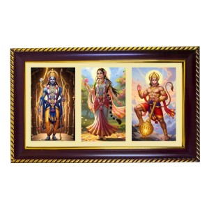 Ram-Sita-Hanuman Photo Frame 14x10 Inch | Glossy Maroon Polystyrene Frame | Divine Wall & Table Decor | Temple Decoration & Gift Item (Pack Of 1) (F20904) Ram-Sita-Hanuman Photo Frame 14x10 Inch | Glossy Maroon Polystyrene Frame | Divine Wall & Table Decor | Temple Decoration & Gift Item (Pack Of 1) (F20904)